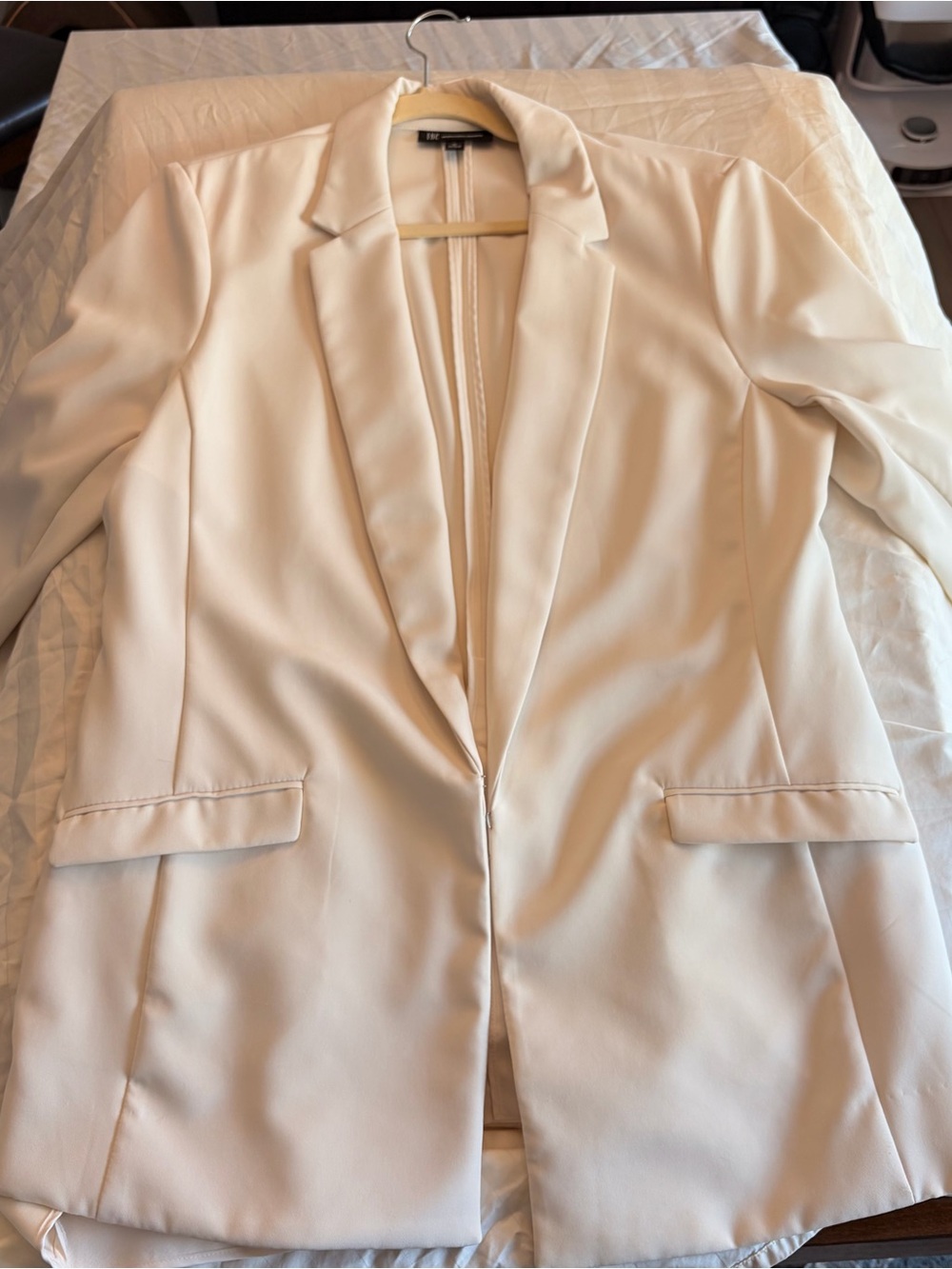 INC International Concepts Cream / Off-White Open Front Blazer Jacket - Size XL